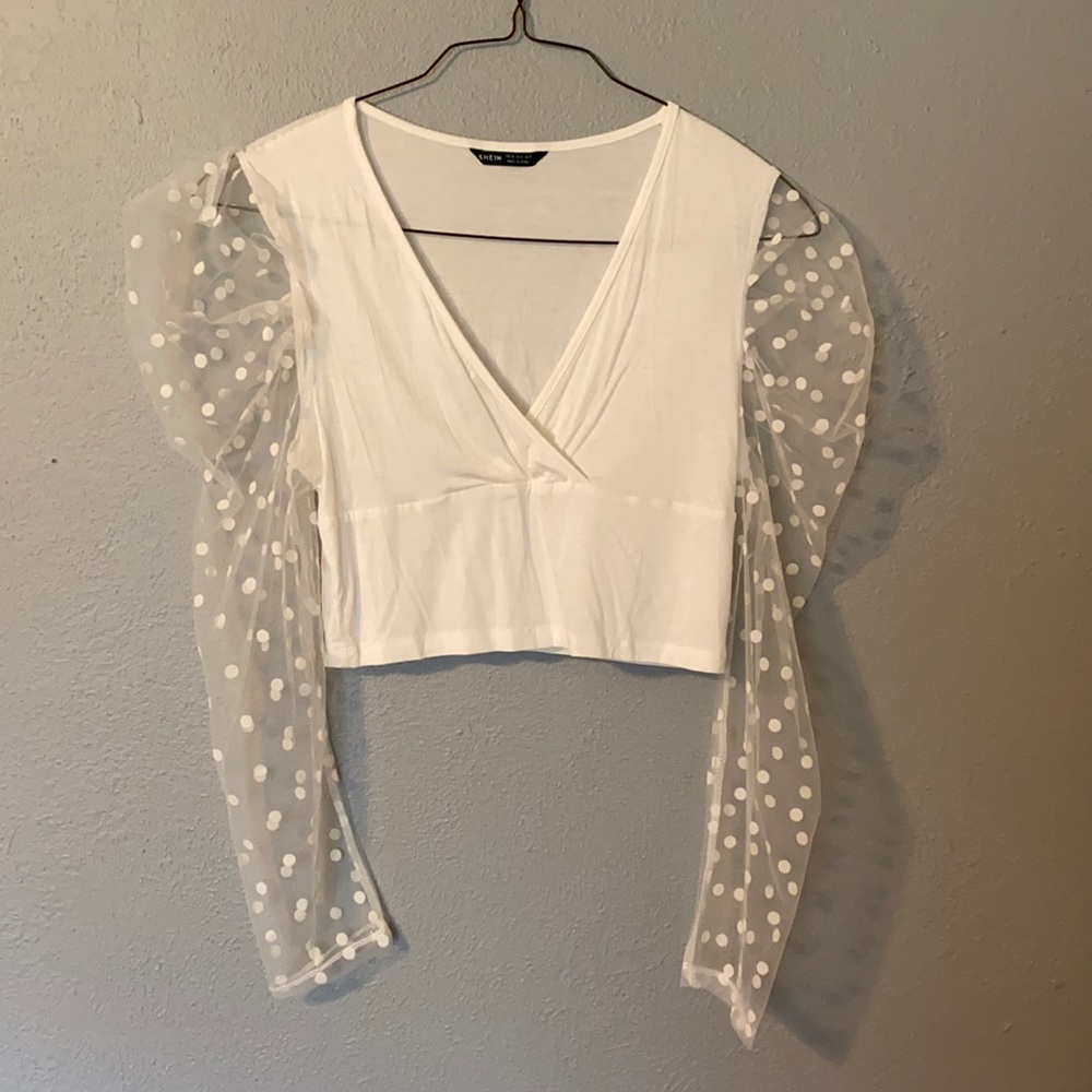 Shein White Crop Top